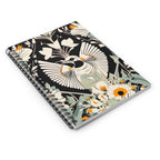 White Bird with Flowers, Spiral Notebook Journal - Write in Style