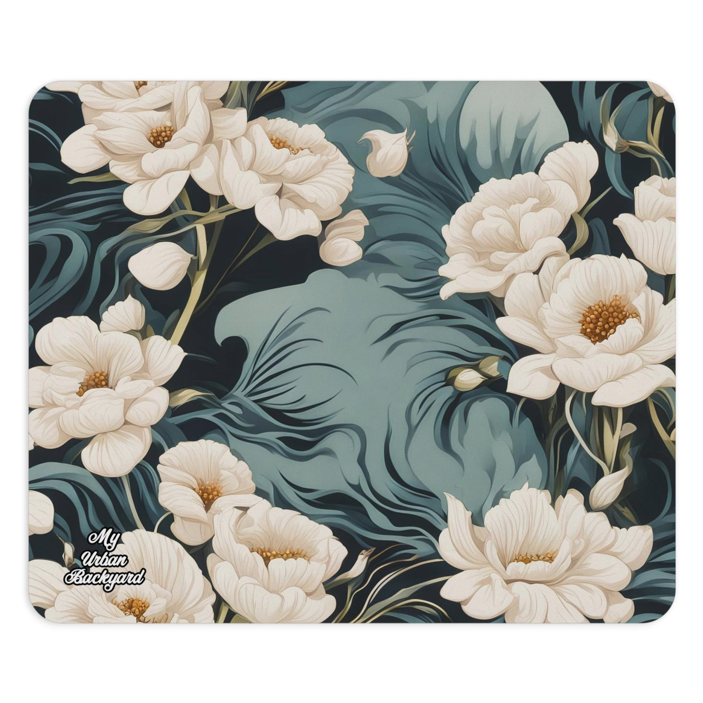 Winter Flowers, Computer Mouse Pad - for Home or Office