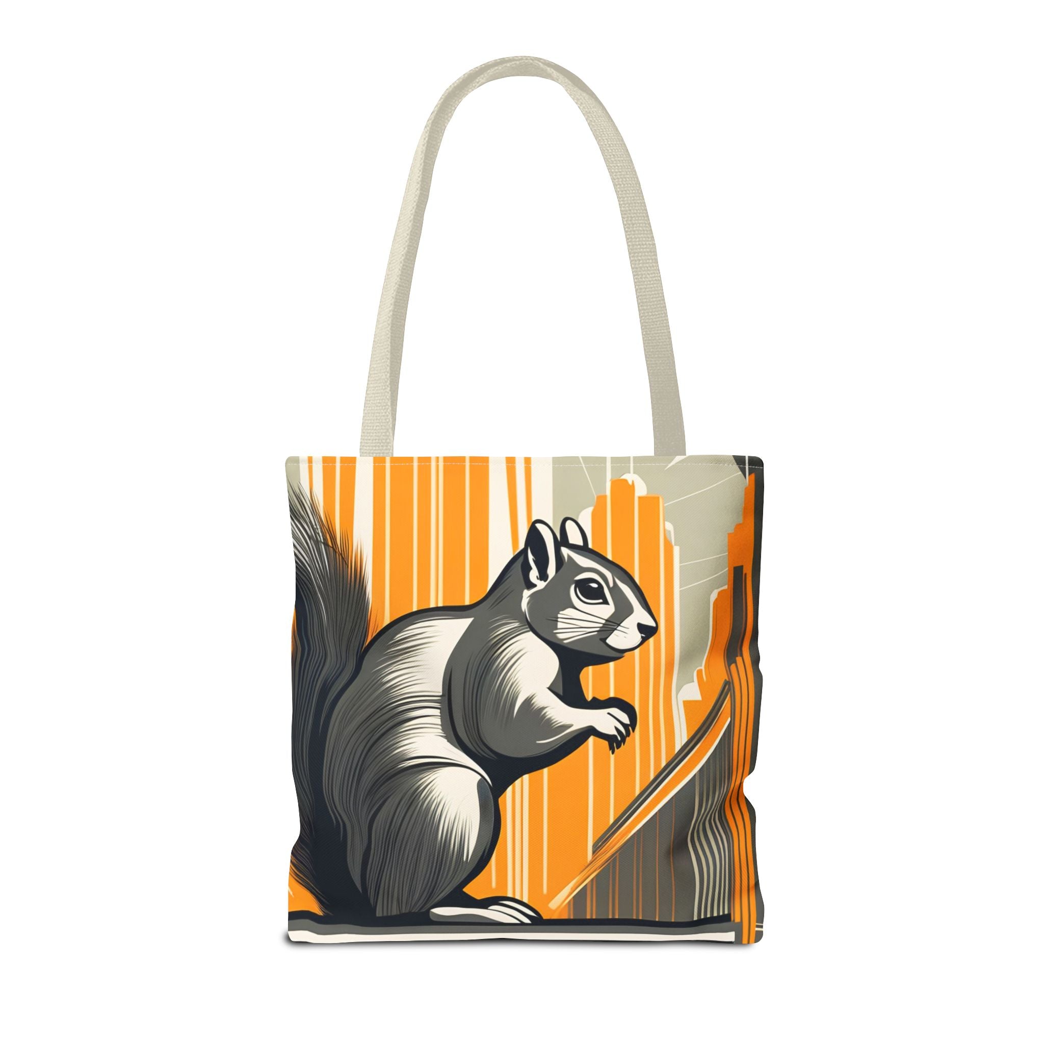 Art Deco Squirrel, Everyday Tote Bag w Cotton Handles