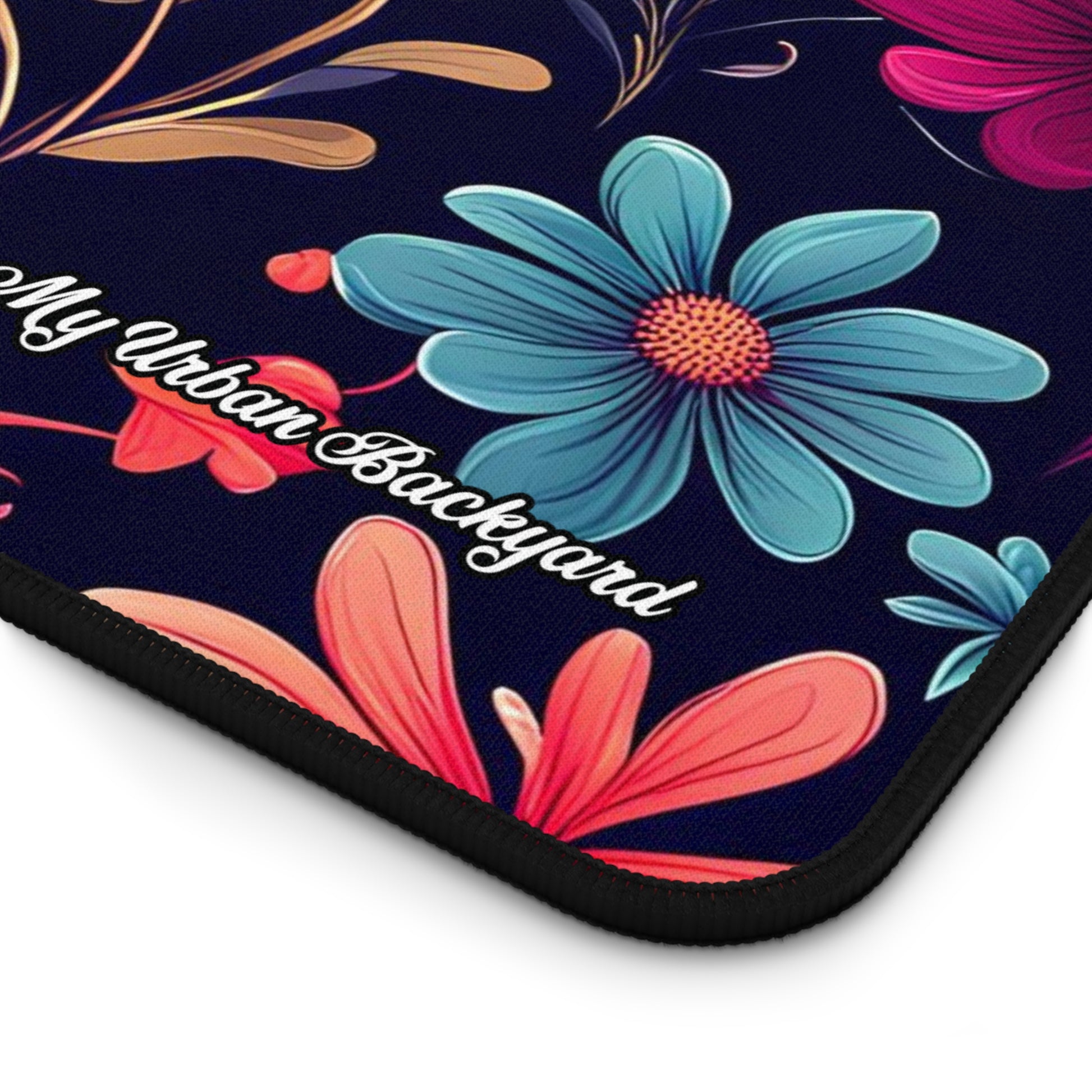 Night Blooming Wildflowers Desk Mat - Vibrant Desk Accessories, Office Decor, Gift for Her, Home Office Mat, 3 Sizes