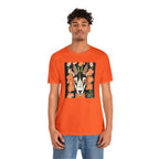 Goat with Orange Flowers, 100% Jersey Cotton T-Shirt