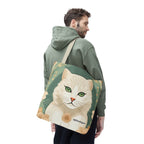 Blanca Purrington, Cat Tote Bag with Cotton Handles For Everyday Use, 3 Sizes