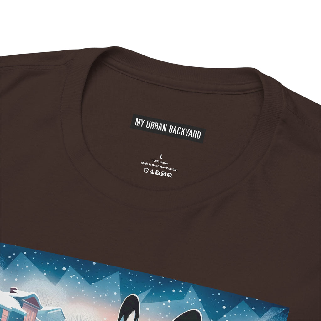 French Bulldog, Winter Graphic Tee, Unisex T-Shirt, Nature Lover Gift, Animal Art Top, Casual Wear