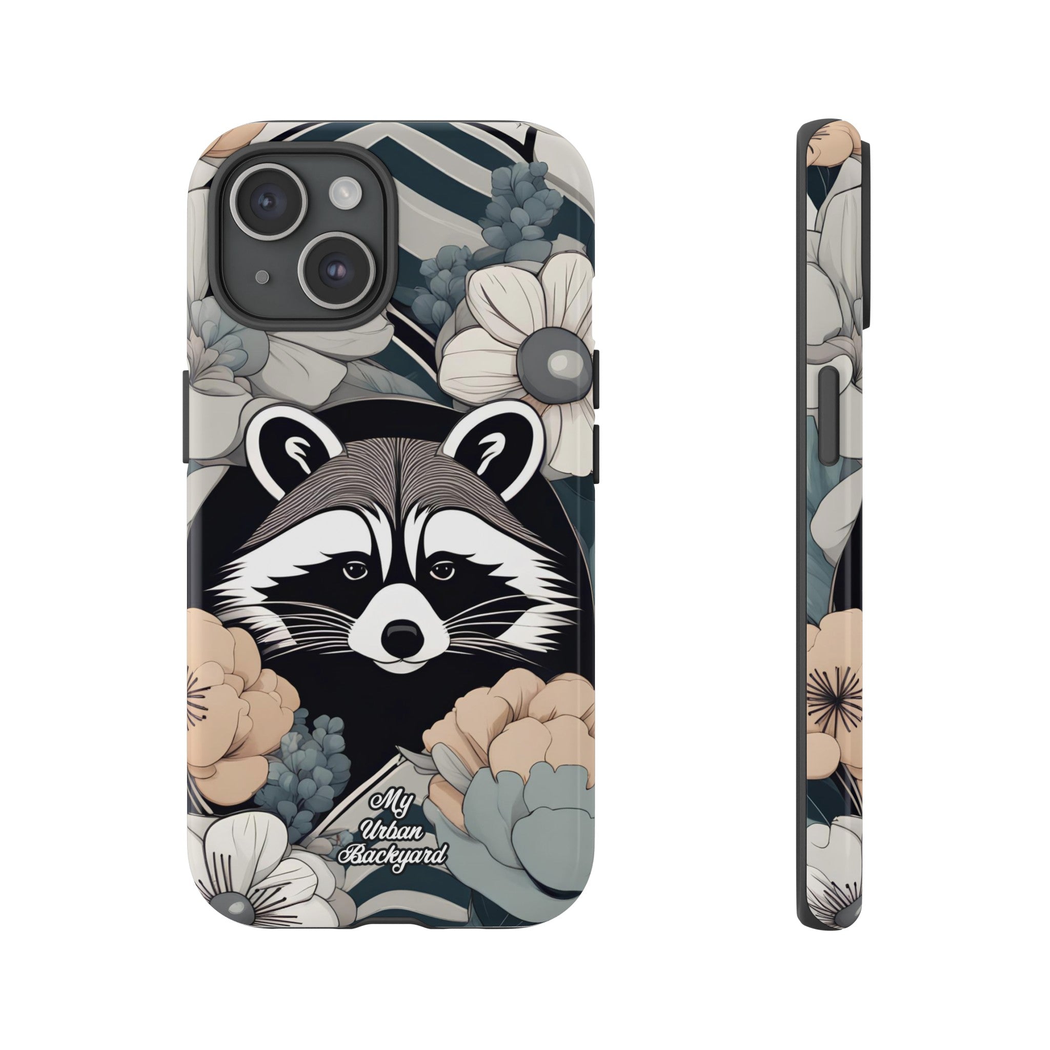 Art Deco Raccoon with Flowers Cell Phone Case Apple Samsung