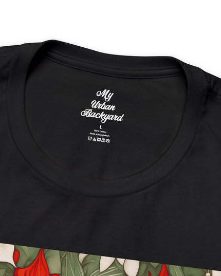 Holiday Flowers, Soft 100% Jersey Cotton T-Shirt, Unisex, Short Sleeve, Retail Fit