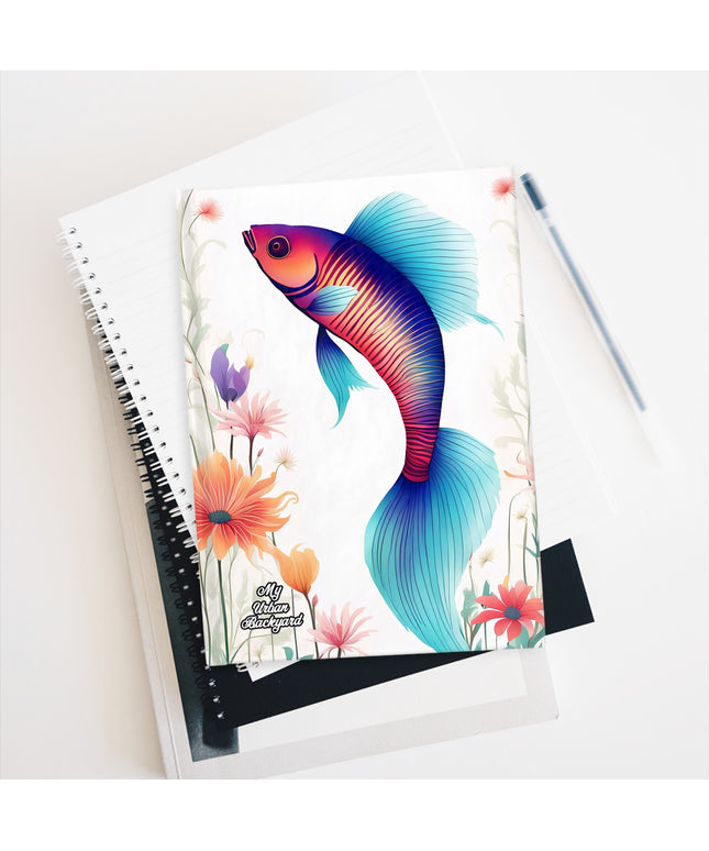 Fish with Flowers, Hardcover Notebook Journal - Write in Style