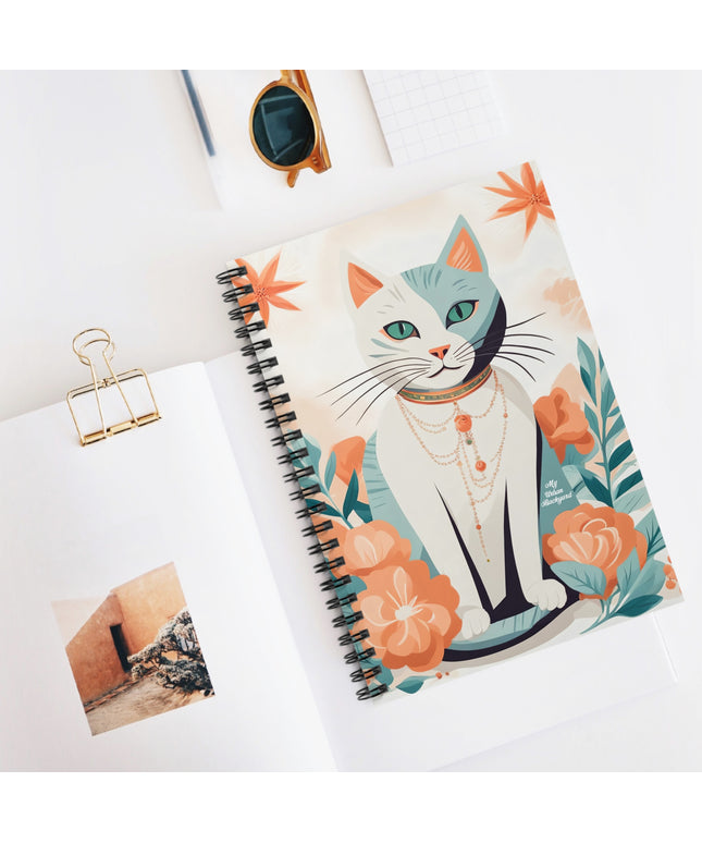 Whiskers, Spiral Notebook Writing Journal - 118 Ruled Pages