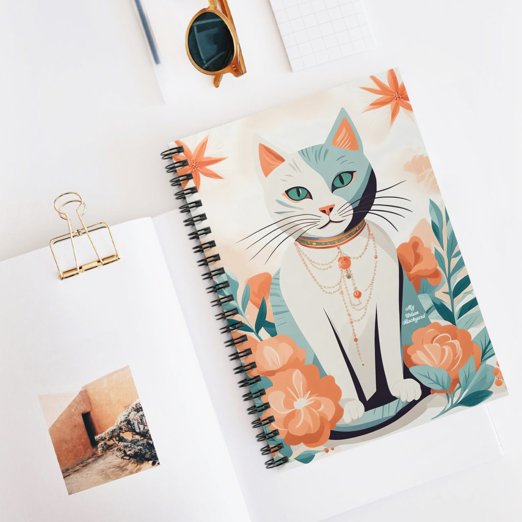 Whiskers, Spiral Notebook Writing Journal - 118 Ruled Pages