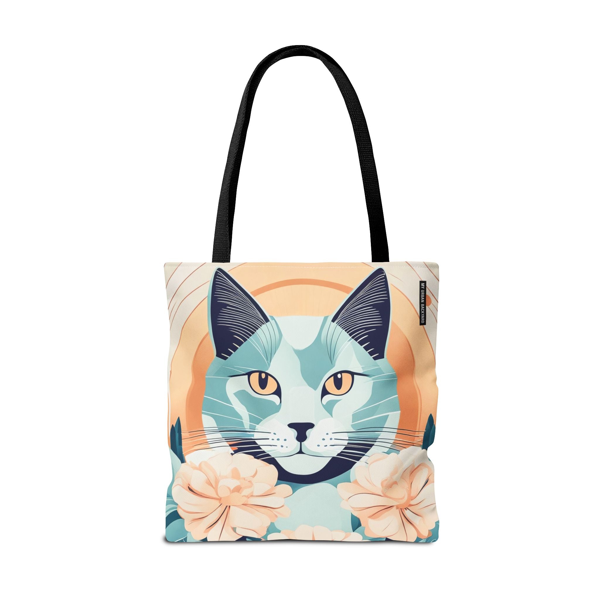 Leo Bluemane Floral Cat Tote Bag