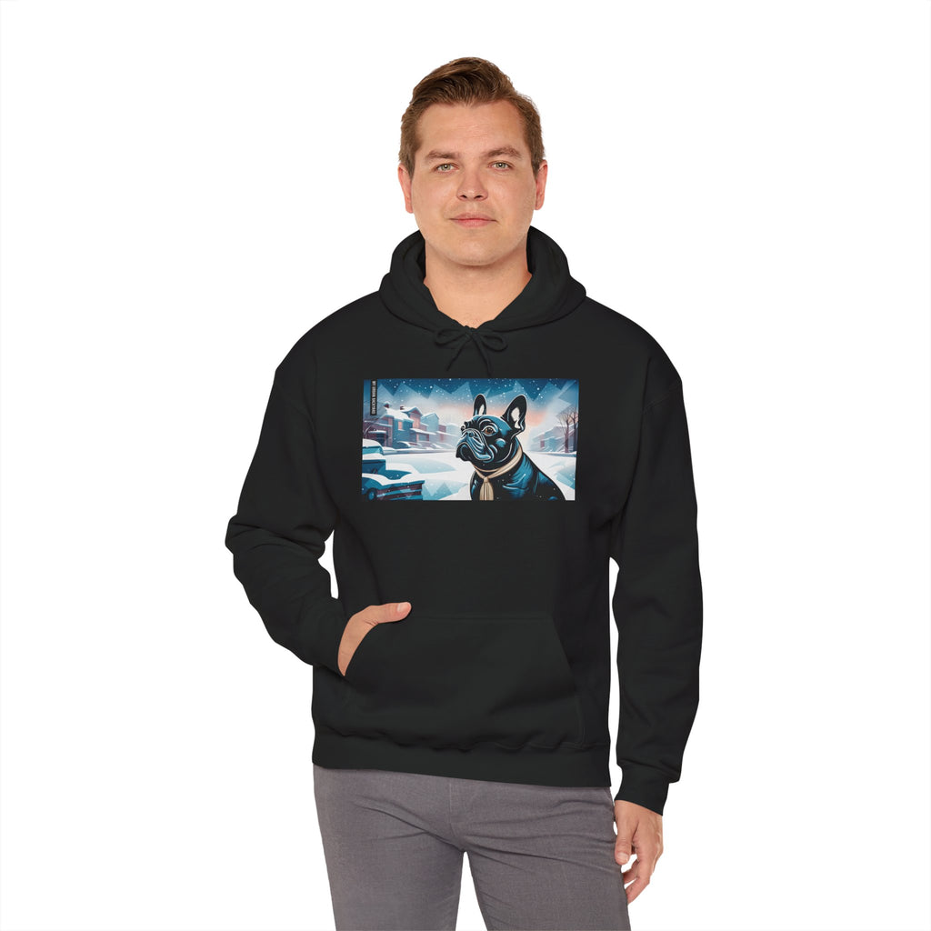 French Bulldog Hoodie w Front Pocket - Cozy, Unisex, Heavy Blend Sweatshirt