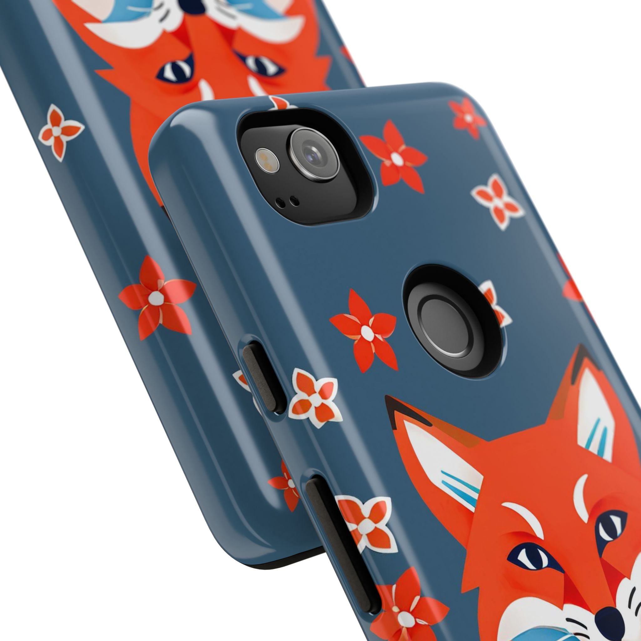 Fox with Flowers, Cell Phone Case - Apple, Samsung, Google Pixel