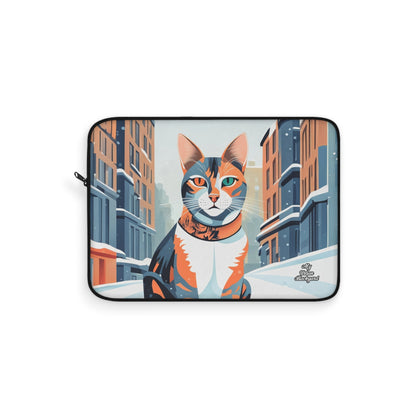 Claws Pawson, Cat Laptop Carrying Case, Top Loading Sleeve for School or Work