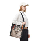 Art Deco Wolf Tote Bag with Cotton Handles For Everyday Use, 3 Sizes