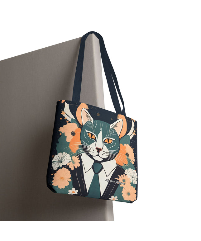 Simon Whiskerford, Cat Tote Bag with Cotton Handles For Everyday Use, 3 Sizes