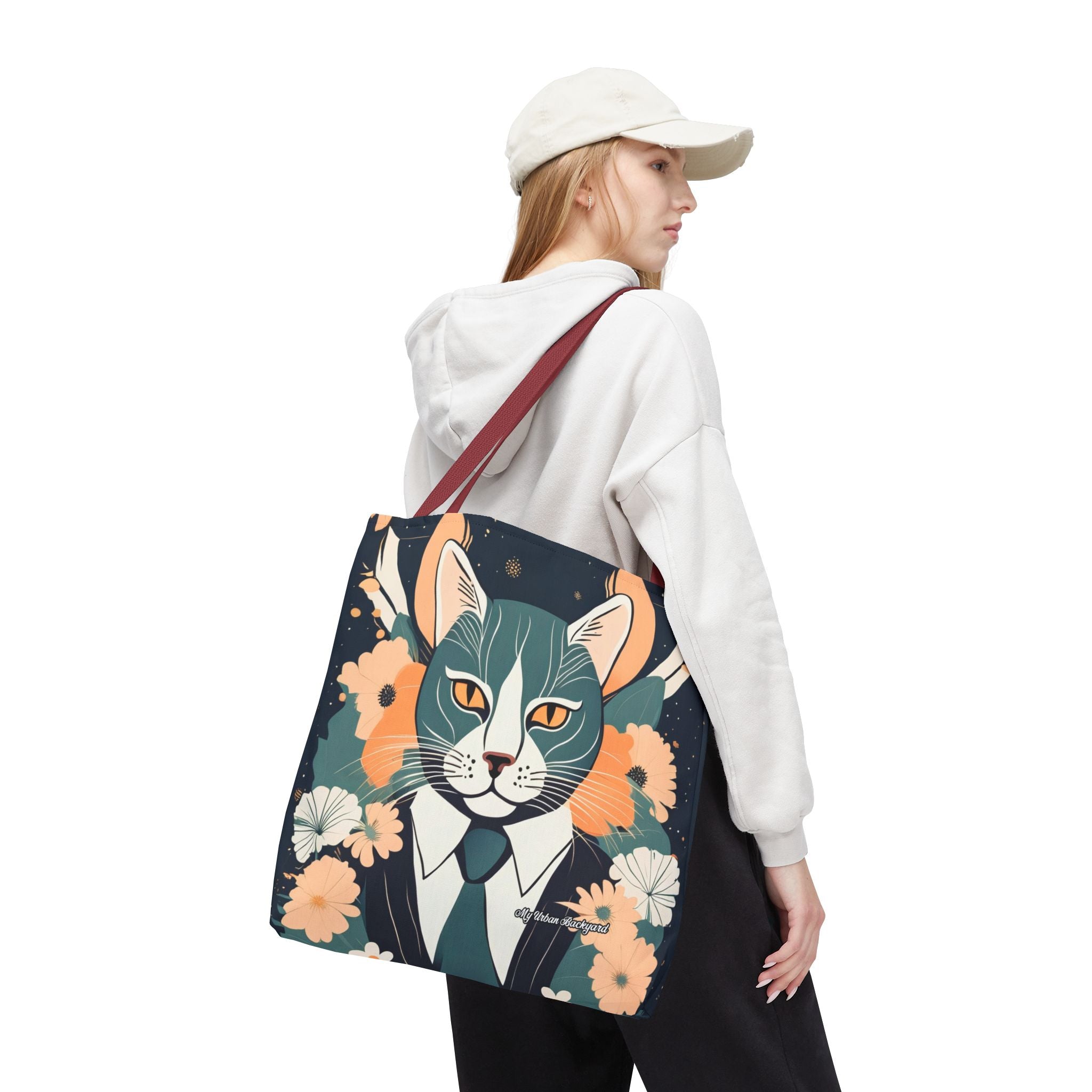 Simon Whiskerford, Cat Tote Bag with Cotton Handles For Everyday Use, 3 Sizes
