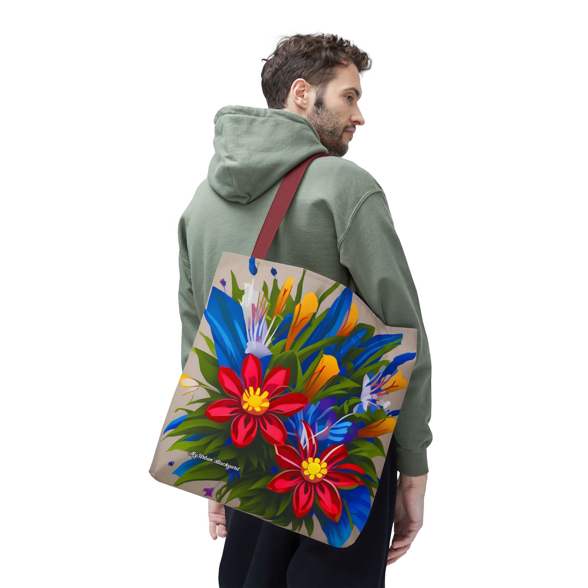 Vibrant Wildflowers Tote Bag with Cotton Handles For Everyday Use, 3 Sizes