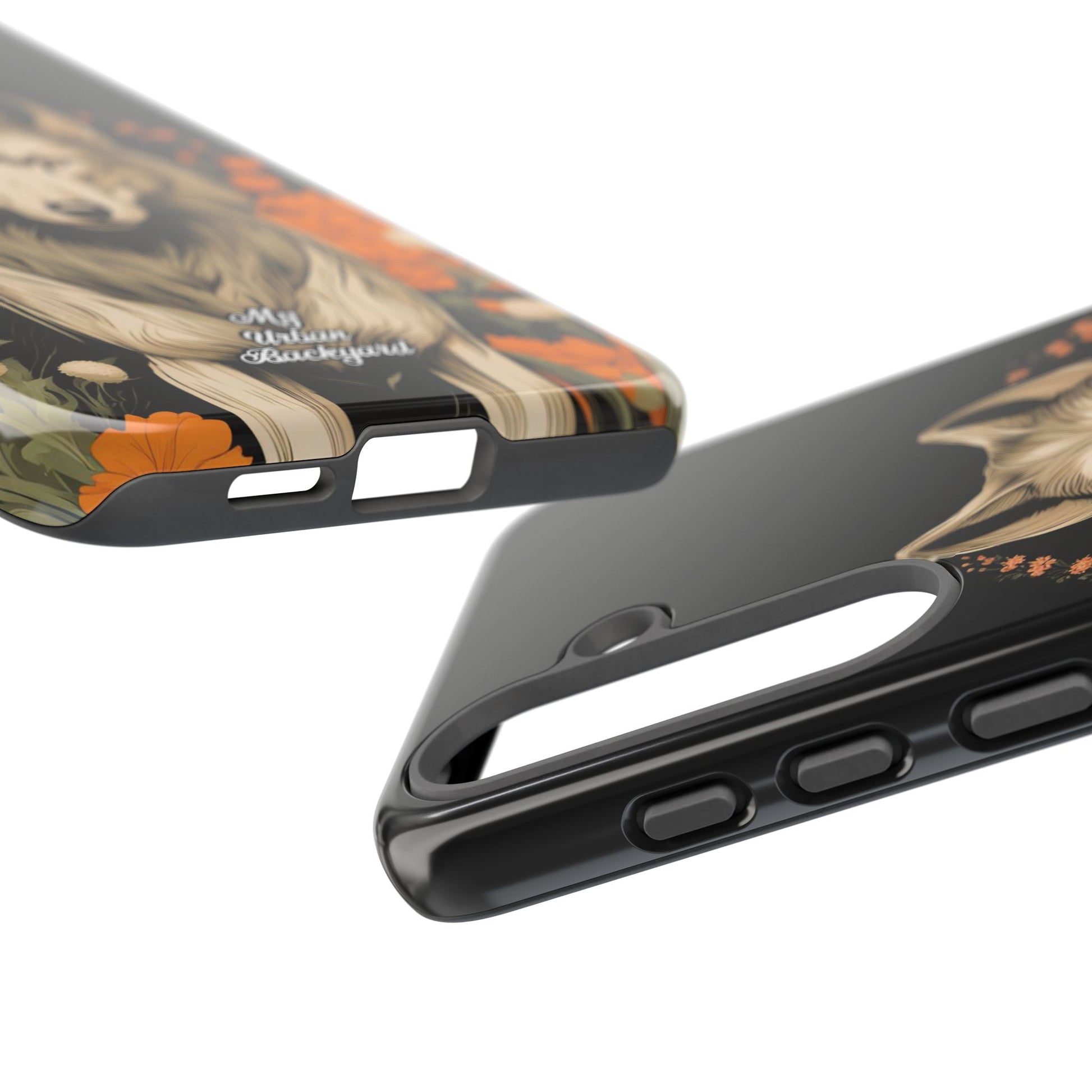 Wolf with Flowers, Animal Cell Phone Case - Apple, Samsung, Google Pixel