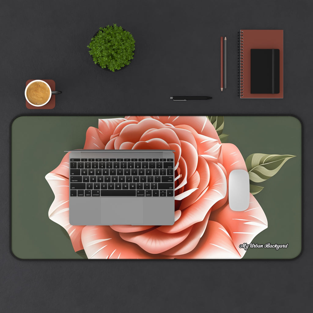 Rose Flower Desk Mat, Elegant Workspace Decor, Ideal Gift for Home Office, Stylish Mouse Pad, Perfect for Flower Lovers, 3 Sizes