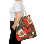 Holiday Flowers, Tote Bag with Cotton Handles