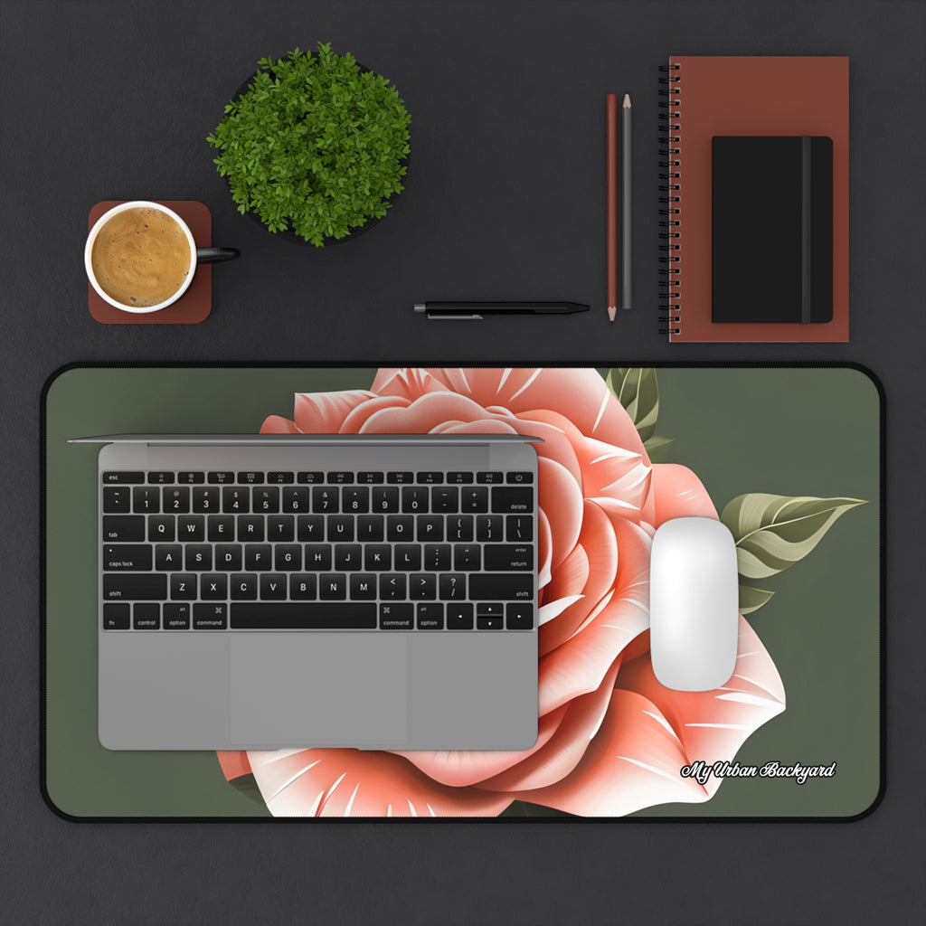 Rose Flower Desk Mat, Elegant Workspace Decor, Ideal Gift for Home Office, Stylish Mouse Pad, Perfect for Flower Lovers, 3 Sizes
