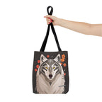 Art Deco Wolf Tote Bag with Cotton Handles For Everyday Use, 3 Sizes