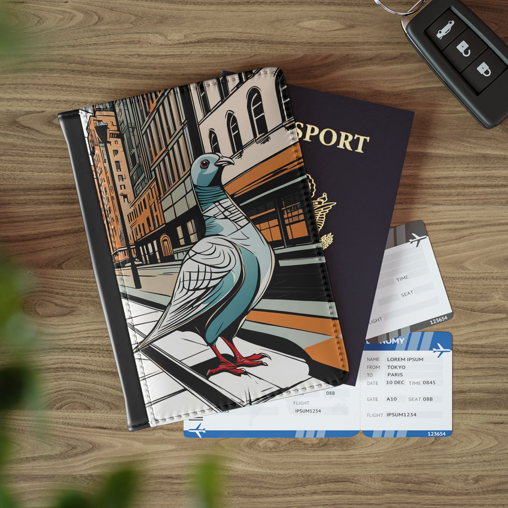 Pigeon on a City Street, Passport Cover