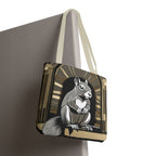Art Deco Squirrel, Tote Bag with Cotton Handles For Everyday Use, 3 Sizes