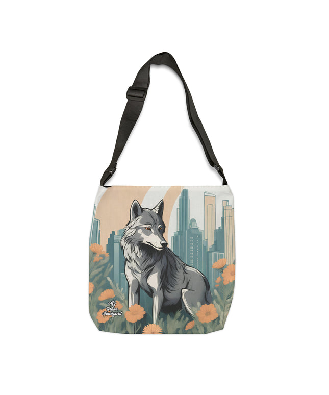 Urban Wolf, Tote Bag with Adjustable Strap - Trendy and Versatile