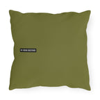Green Hummingbird Floral Throw Pillow