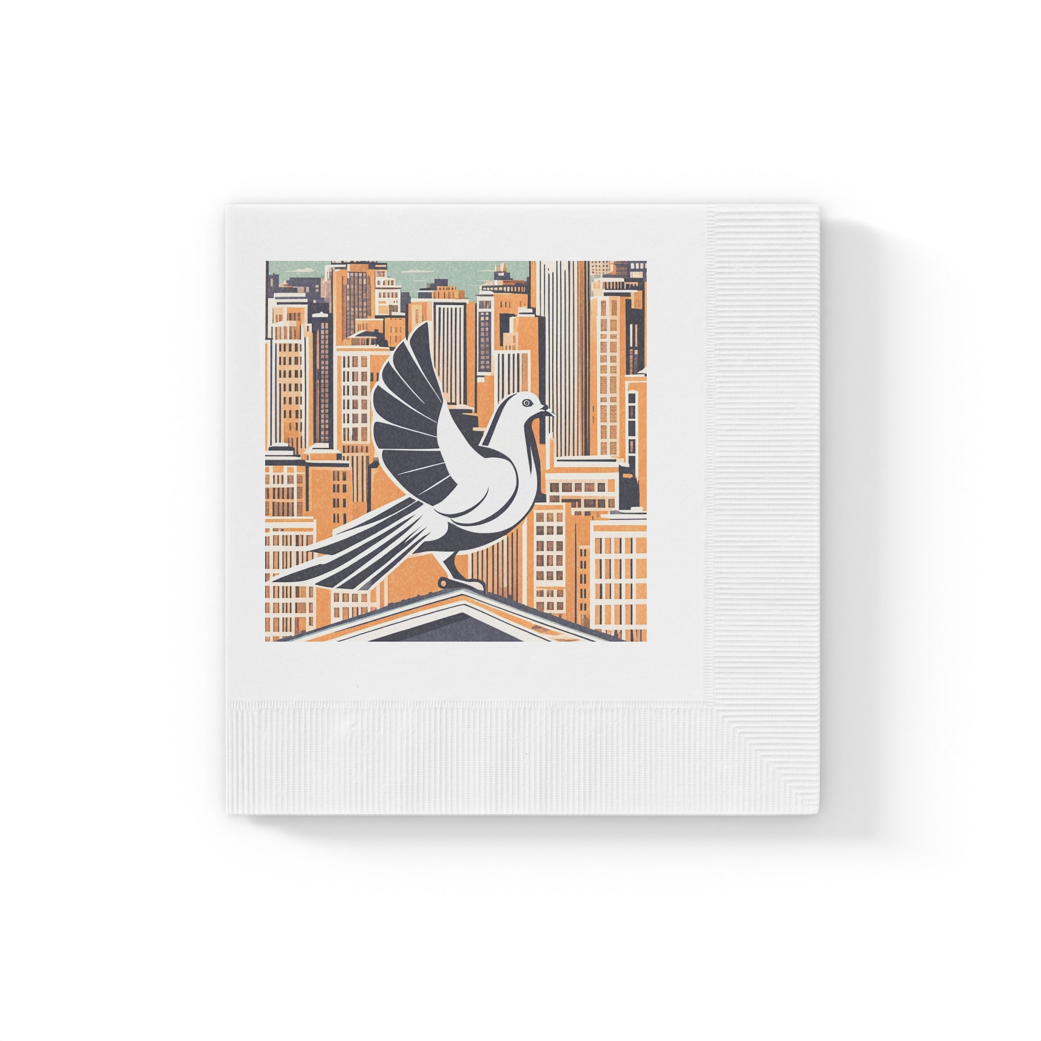 City Bird on Rooftop Napkins