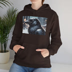 Urban Crow In Falling Snow Hoodie — Comfy Winter Graphic Hoodie