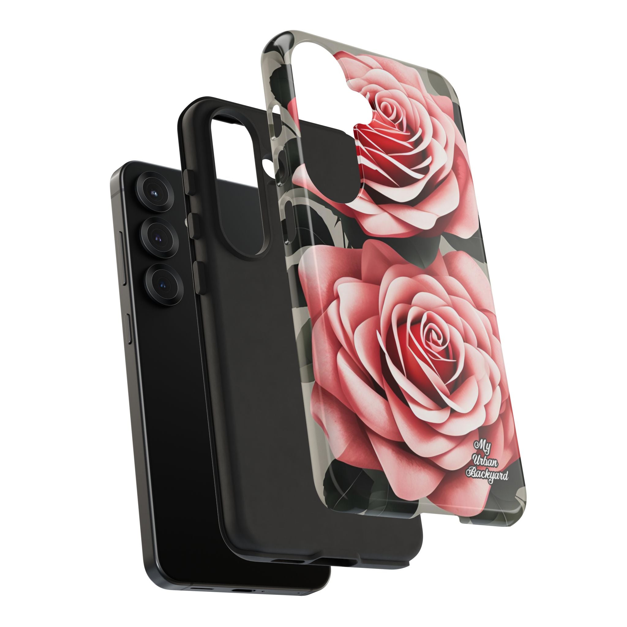 Pink Rose Flowers, Cell Phone Case - Apple, Samsung or Google Pixel