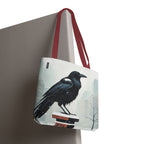 Winter Crow Tote Bag with Cotton Handles For Everyday Use, 3 Sizes