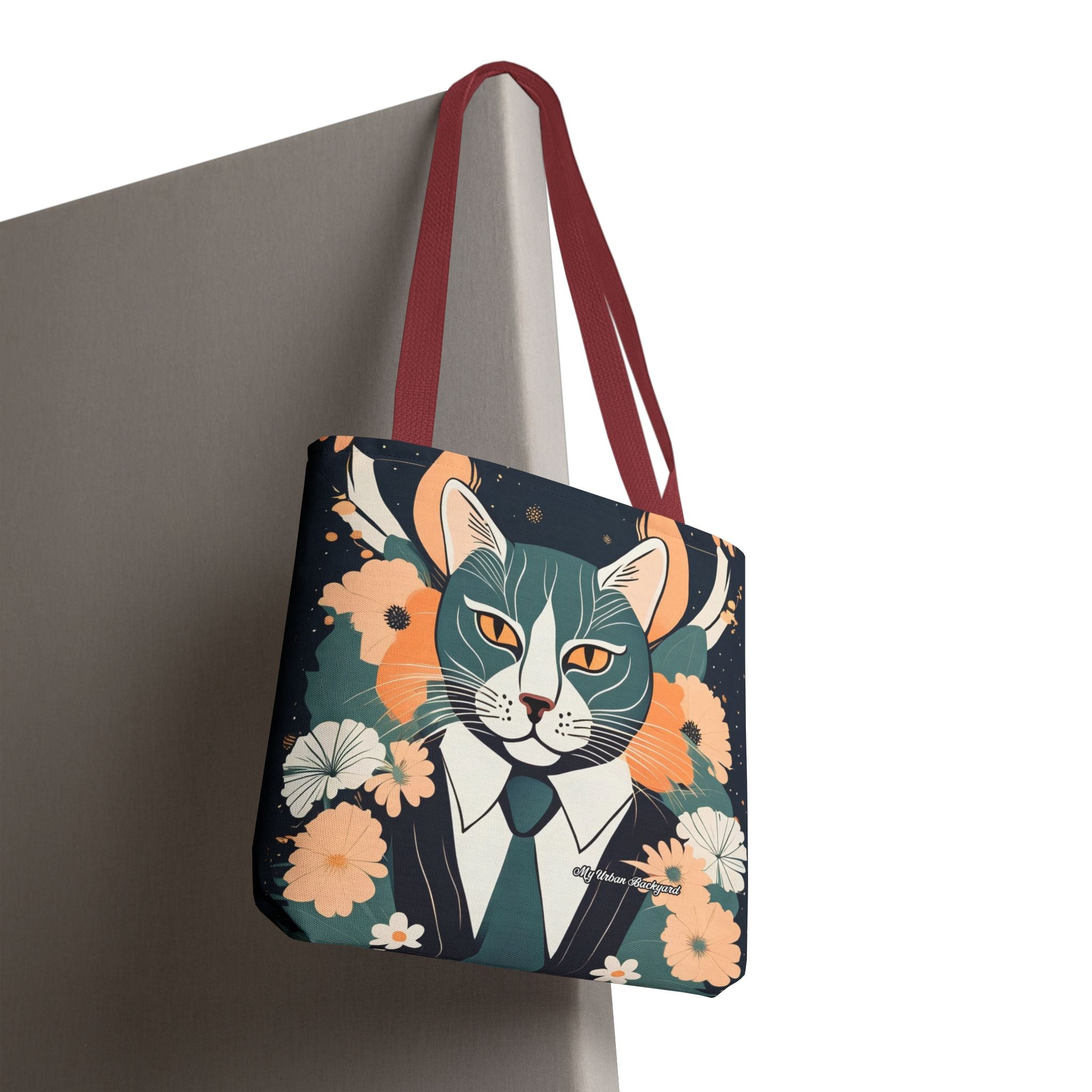 Simon Whiskerford, Cat Tote Bag with Cotton Handles For Everyday Use, 3 Sizes