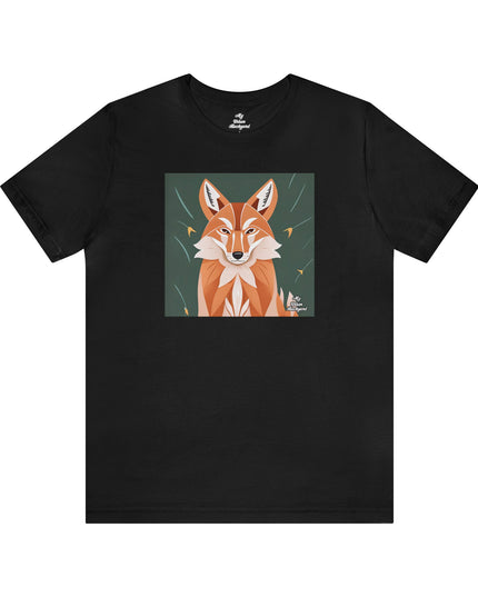 Art Deco Coyote, Soft 100% Jersey Cotton T-Shirt, Unisex, Short Sleeve, Retail Fit