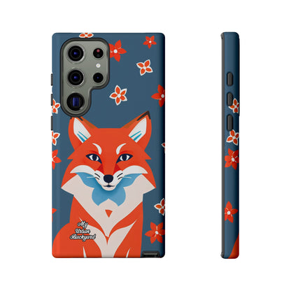 Fox with Flowers, Cell Phone Case - Apple, Samsung or Google Pixel