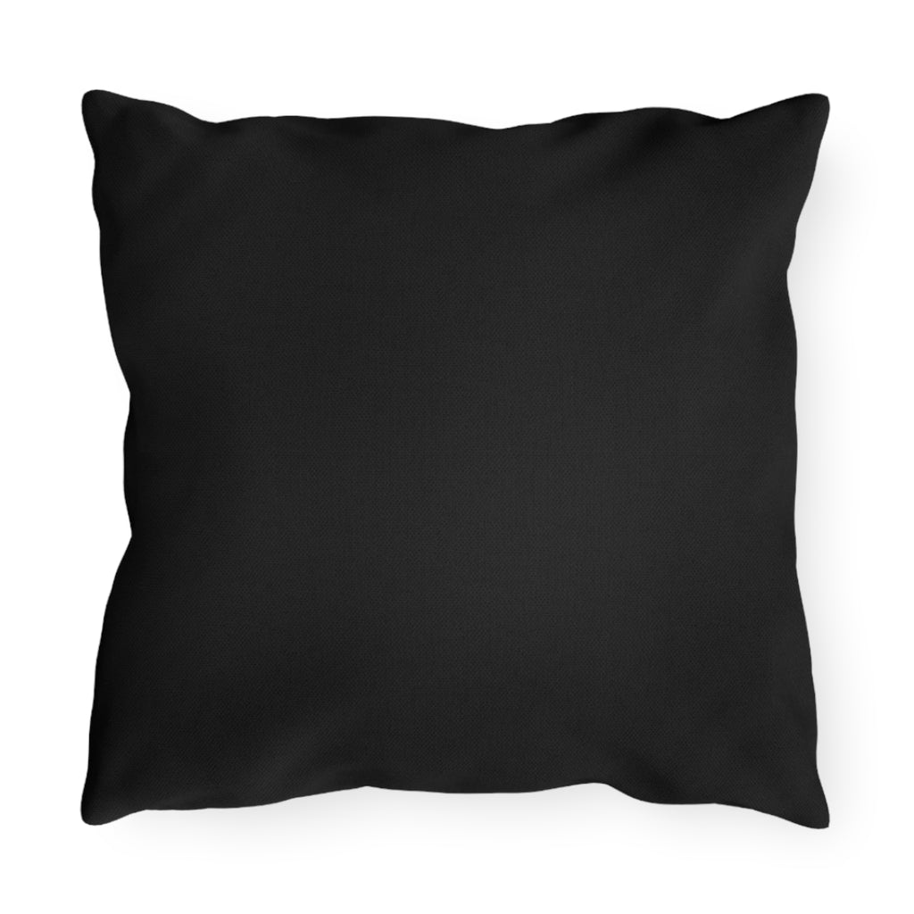 A Sheep with Flowers, Black accent color, Throw Pillow, Indoor/Outdoor Decor for Home or Office