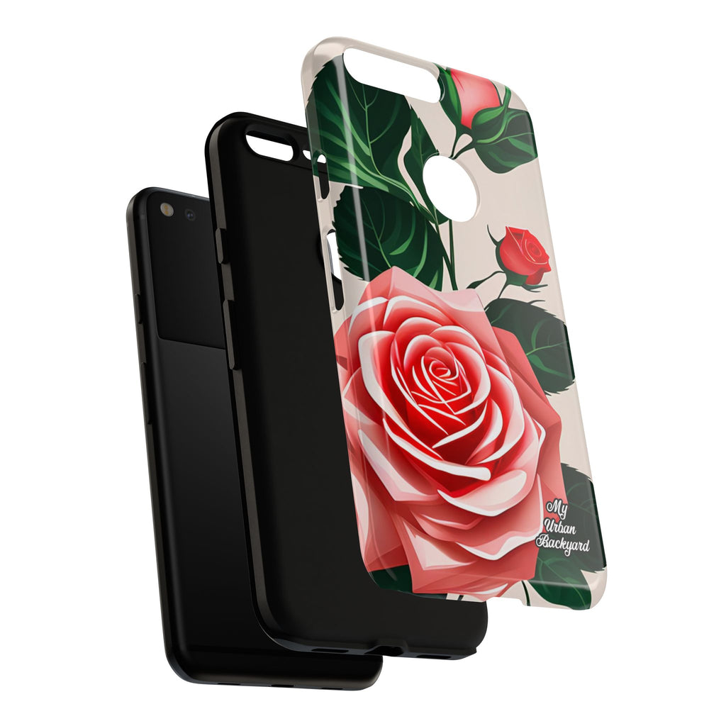 Pink Rose Flowers, Cell Phone Case - Apple, Samsung, Google Pixel