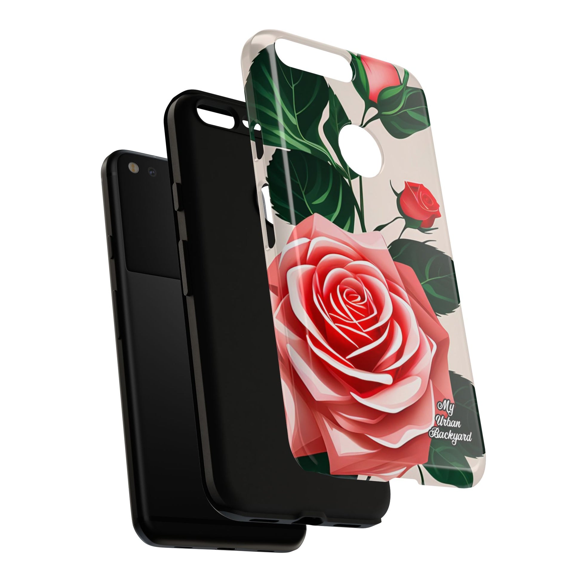 Pink Rose Flowers, Cell Phone Case - Apple, Samsung, Google Pixel