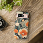 Orange and White Flowers, Cell Phone Case - Apple, Samsung, Google Pixel