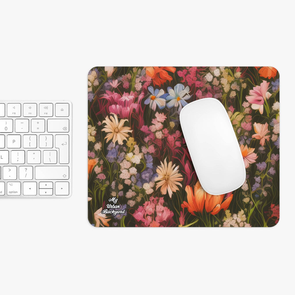 Computer Mouse Pad, Non-slip rubber bottom, Field of Flowers