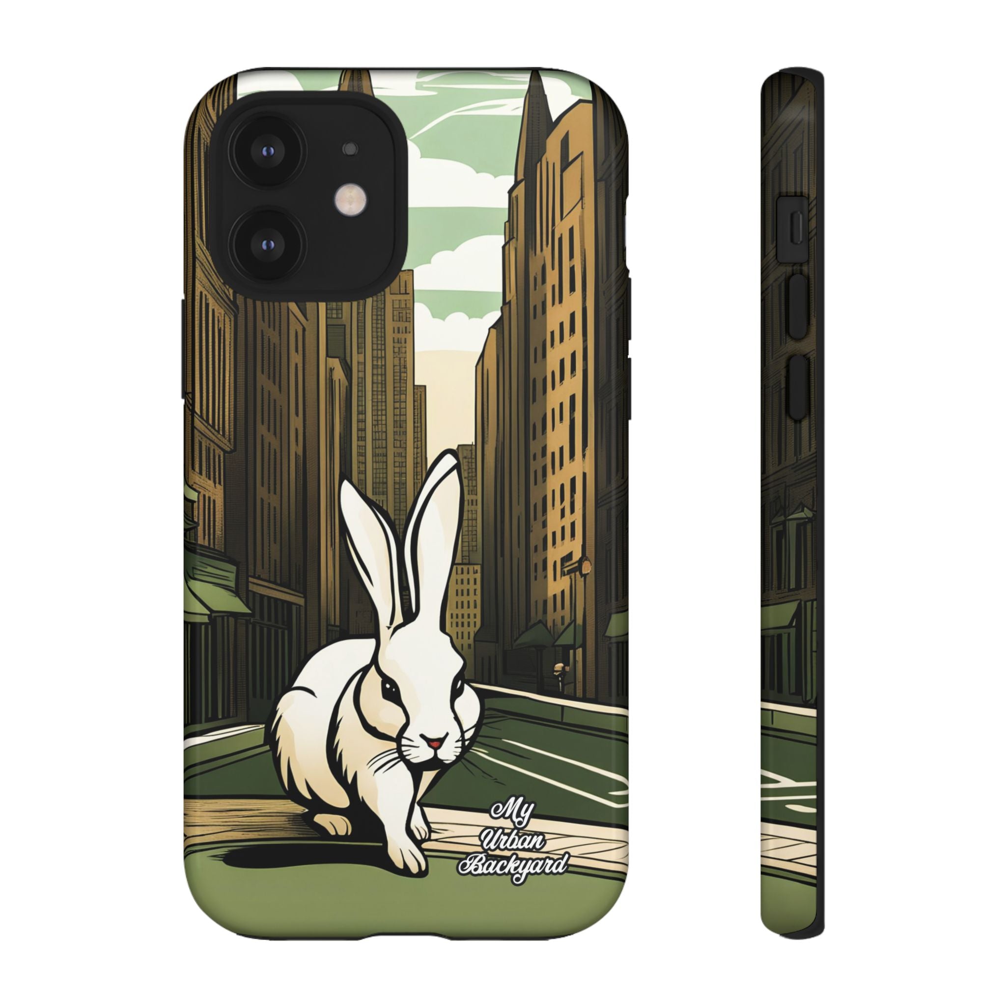White Rabbit on a City Street, Cell Phone Case - Apple, Samsung, Google Pixel