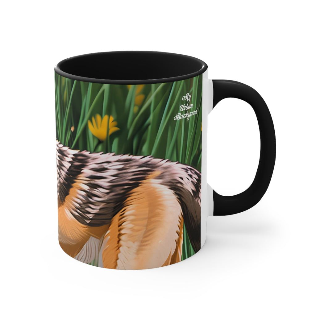 Coyote with Flowers, Ceramic Mug - Perfect for Coffee, Tea, and More!