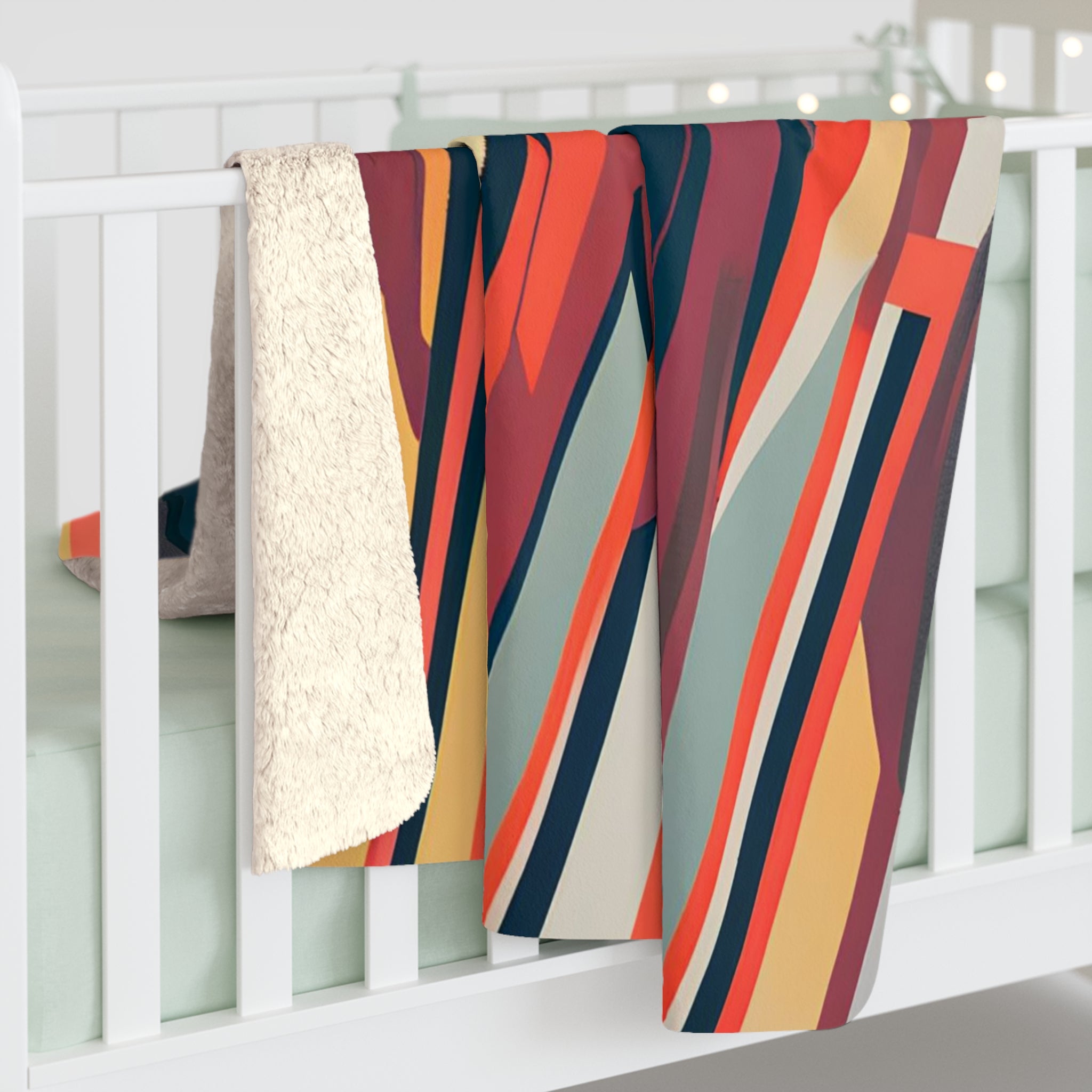 Staccato Coyote, Sherpa Fleece Blanket for Cozy Warmth, 50"x60"