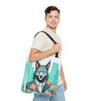 Vincent Blueclaw, Wolf Tote Bag with Cotton Handles For Everyday Use, 3 Sizes