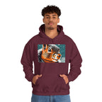 Winter Squirrel, Unisex Hoodie w Front Pocket