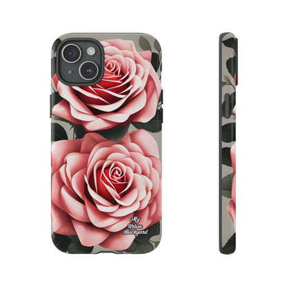 Pink Rose Flowers, Cell Phone Case - Apple, Samsung or Google Pixel