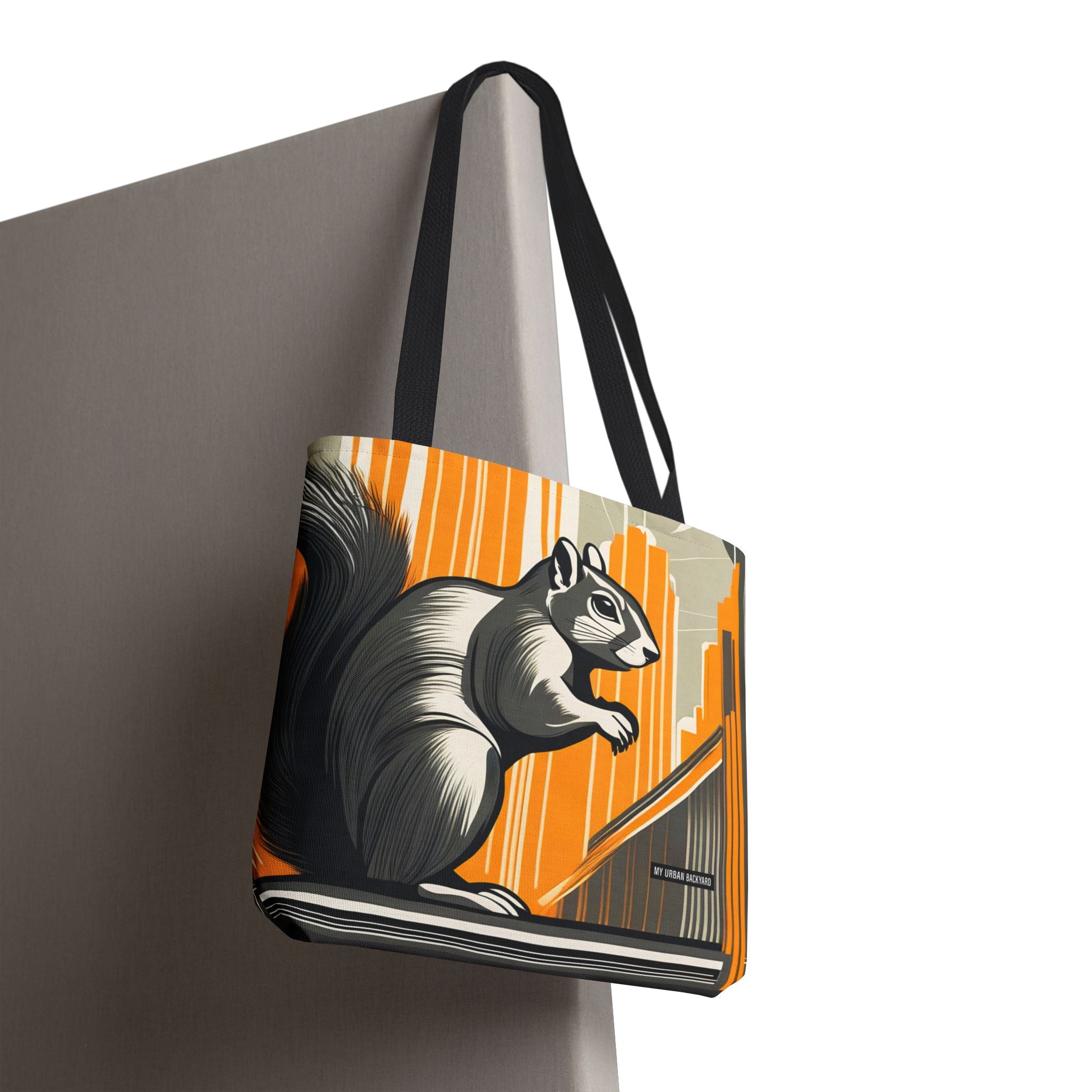Art Deco Squirrel, Everyday Tote Bag w Cotton Handles