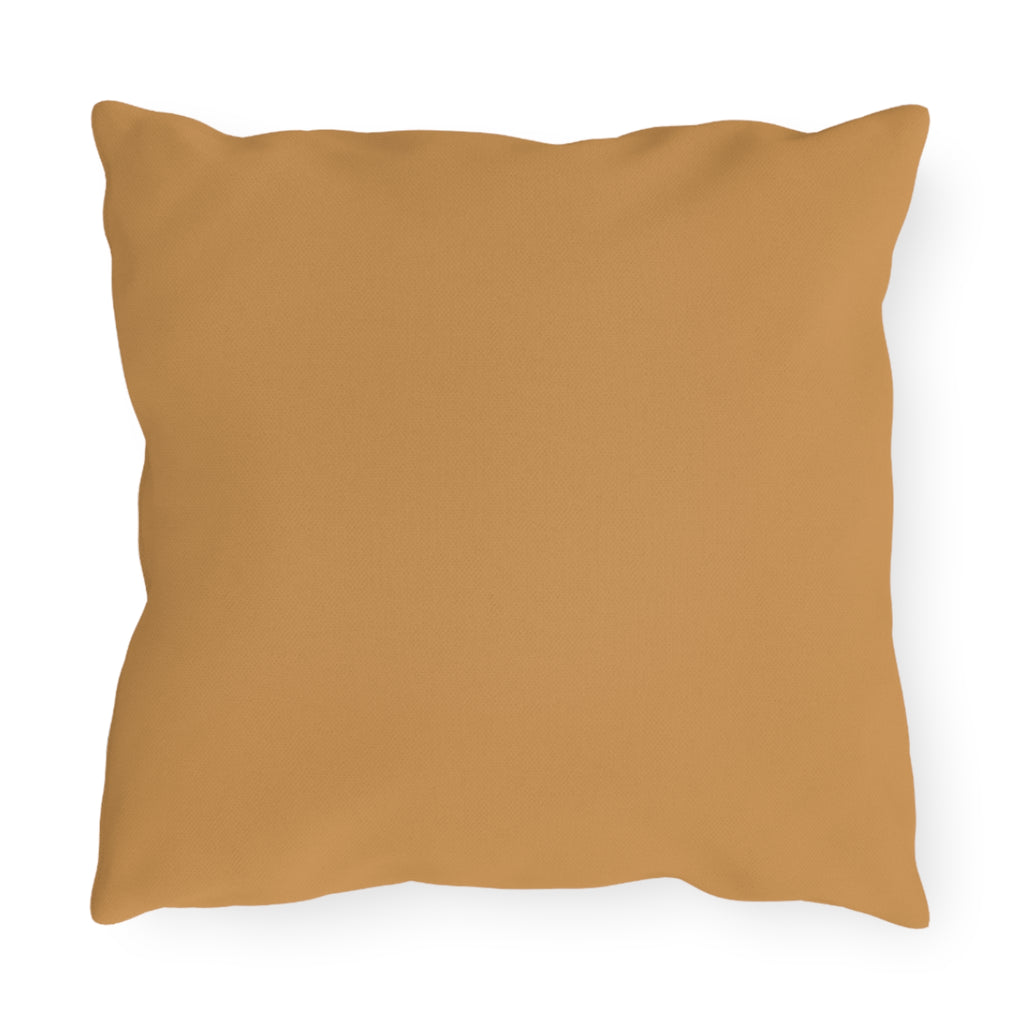 Large White Flower, Amber accent color, Throw Pillow, Indoor/Outdoor Decor for Home or Office