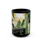 Art Deco Coyote, Ceramic Coffee Mug